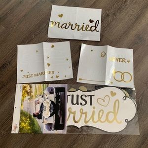 Just Married Car banner/stickers/signs